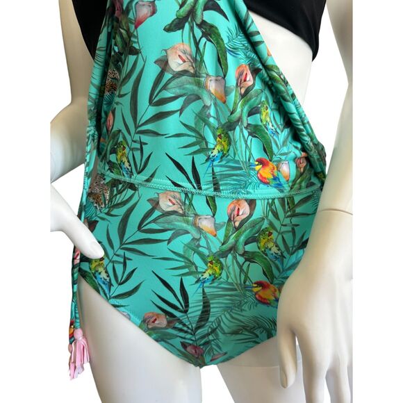 JOHNNY WAS Taina High Waist Bottom swim bikini in jungle animal print - Picture 11 of 12